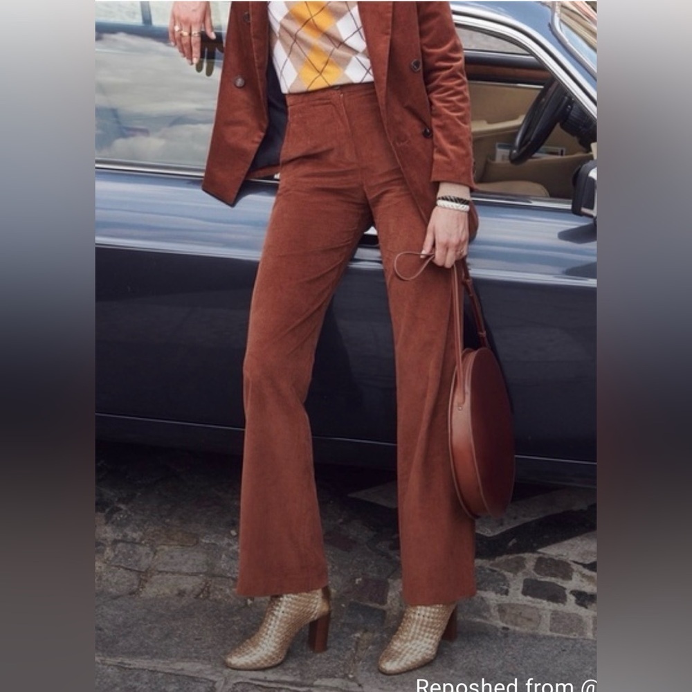Sezane High Waisted cuordory Martin pants